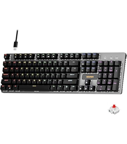 Amazon.com: Rii RK909 Wired Mechanical Gaming Keyboard, Blue
